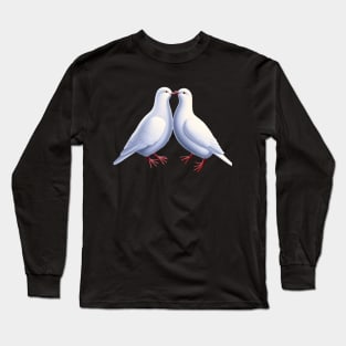 Pride: Dove Love No. 2 (no fill - Dark Background) Long Sleeve T-Shirt